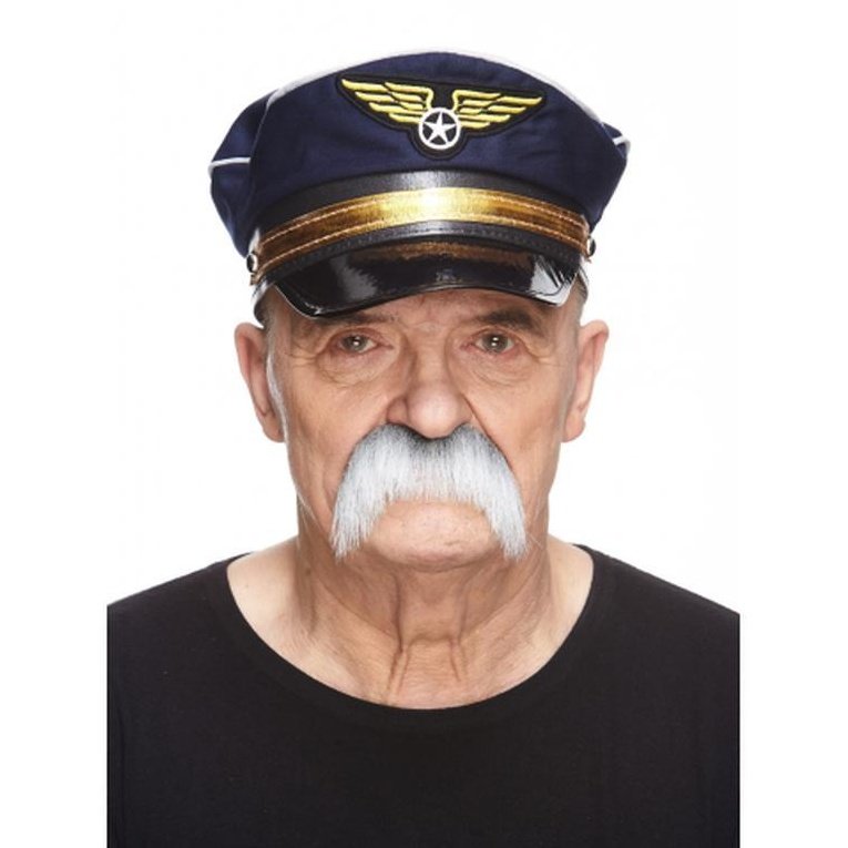 Grey Wild West Moustache - Jokers Costume Mega Store