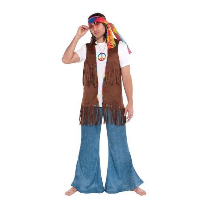 Groovy 60s Men's Fringed Hippie Vest - Jokers Costume Mega Store
