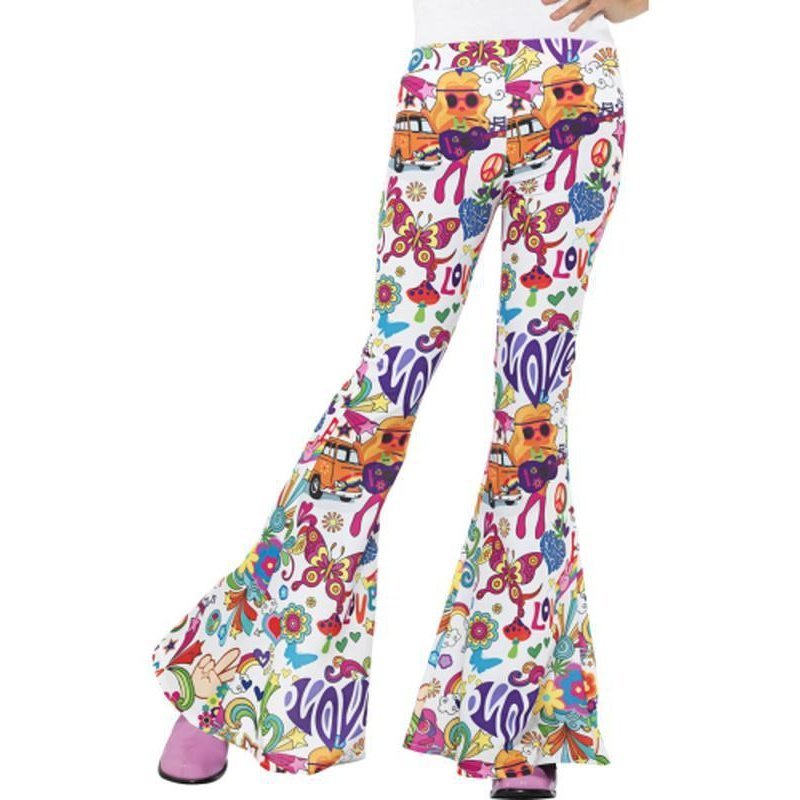 Groovy Flared Trousers, Ladies - Jokers Costume Mega Store