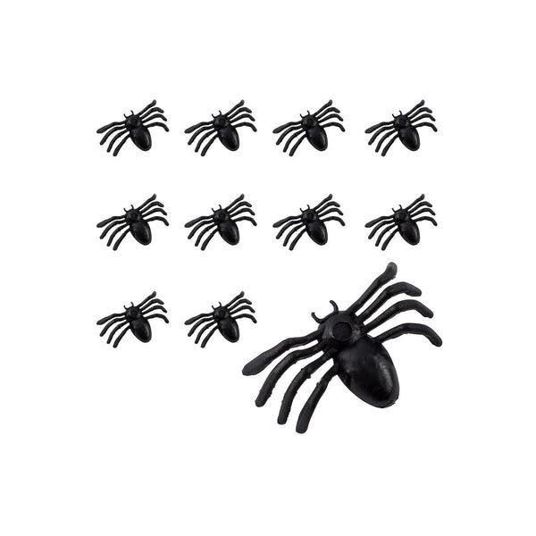 Halloween Mini Plastic Spiders 50 Pack - Jokers Costume Mega Store