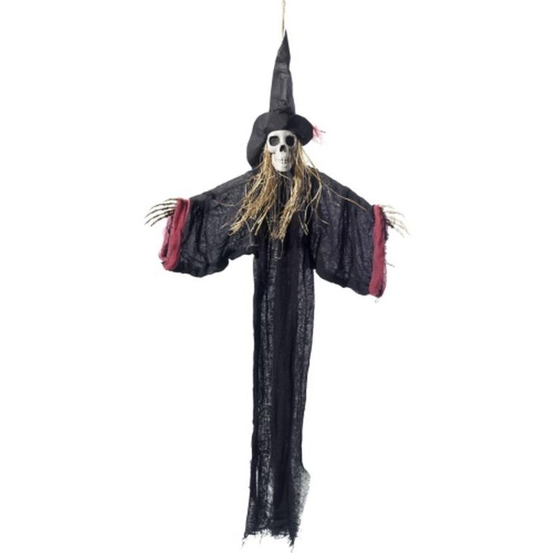Hanging Witch Skeleton Decoration - Jokers Costume Mega Store
