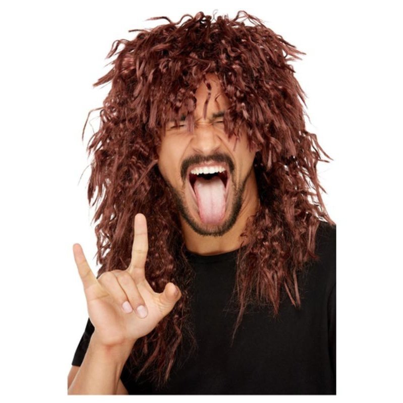 Hard Rocker Wig, Brown - Jokers Costume Mega Store