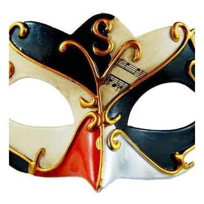 Harlequin Masquerade Mask - Blue/Orange - Jokers Costume Mega Store