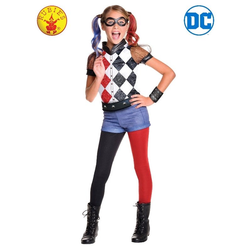 Harley Quinn Dcshg Deluxe Size 6 8 - Jokers Costume Mega Store