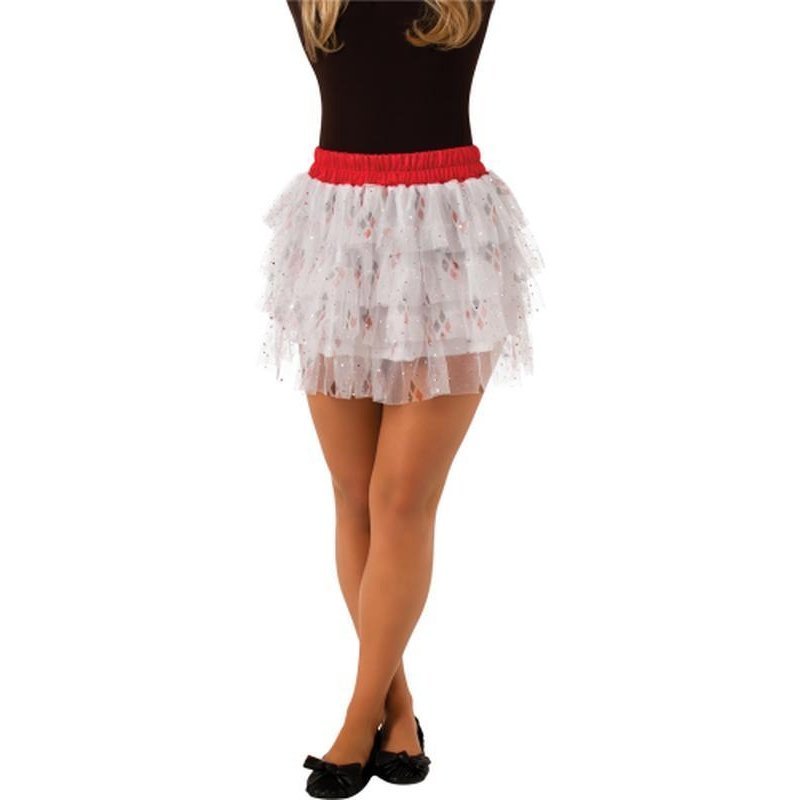 Harley Quinn Skirt With Sequins Teen Size Std - Jokers Costume Mega Store