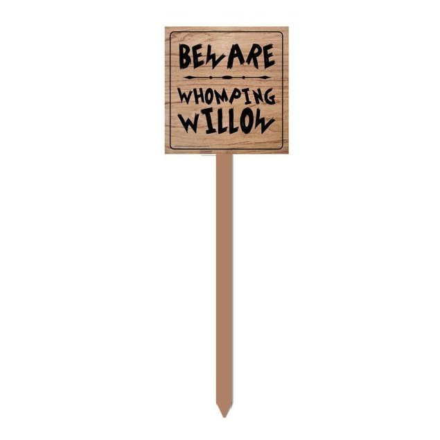 Harry Potter Yard Sign Beware Whomping Willow - Jokers Costume Mega Store