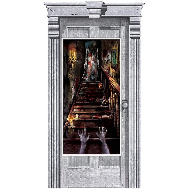 Haunted House Stairway Door Decoration - Jokers Costume Mega Store