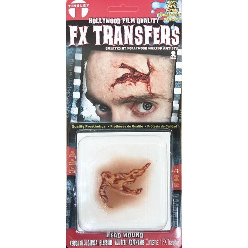 Head Wound Fx Transfers - Jokers Costume Mega Store