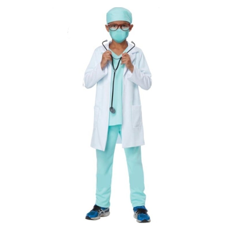 Health Care Hero Kid's Surgeon Scrubs Costume - Jokers Costume Mega Store