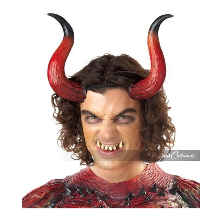Hellion Horns With Teeth - Jokers Costume Mega Store