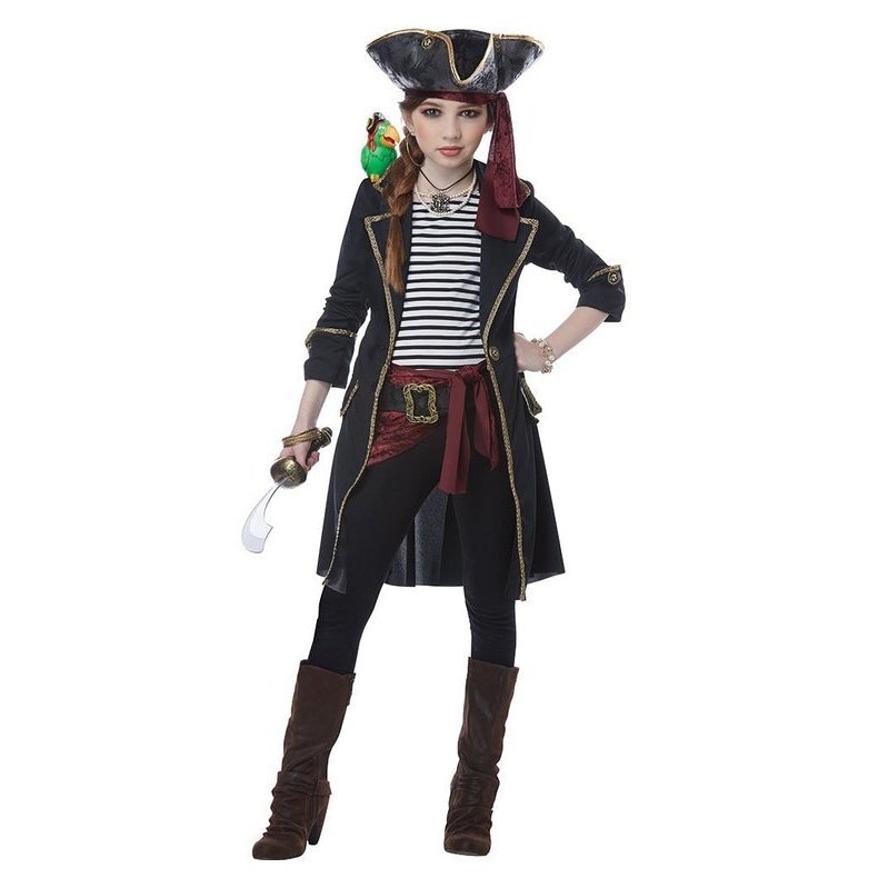 High Seas Captain Girl's Costume - Jokers Costume Mega Store
