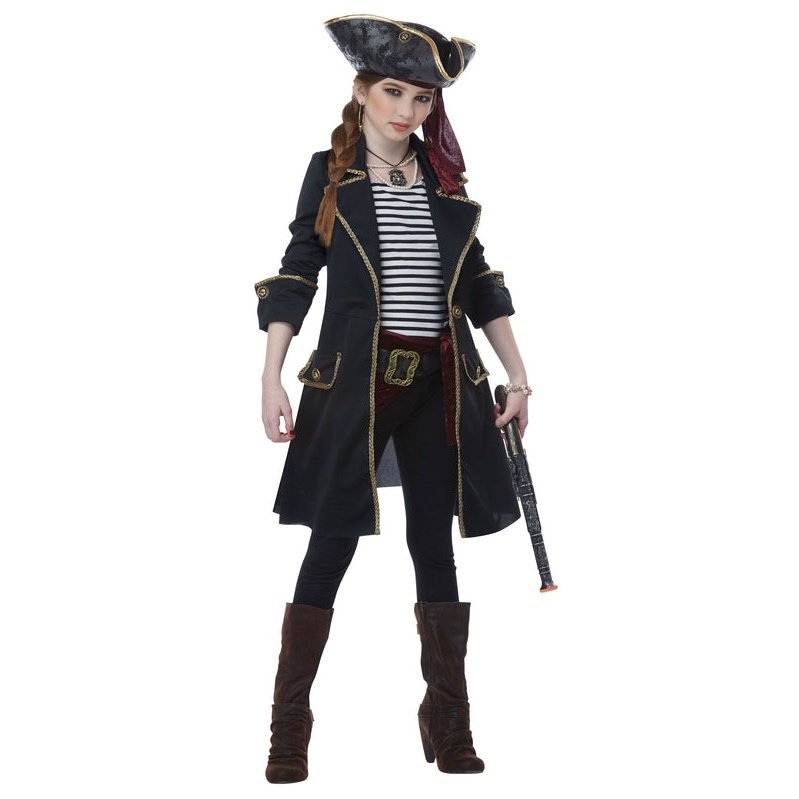 High Seas Captain Girl's Costume - Jokers Costume Mega Store