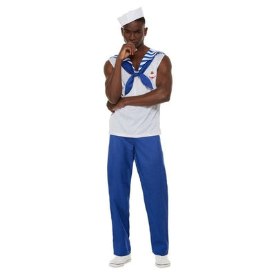 High Seas Sailor Costume, White, Male - Jokers Costume Mega Store