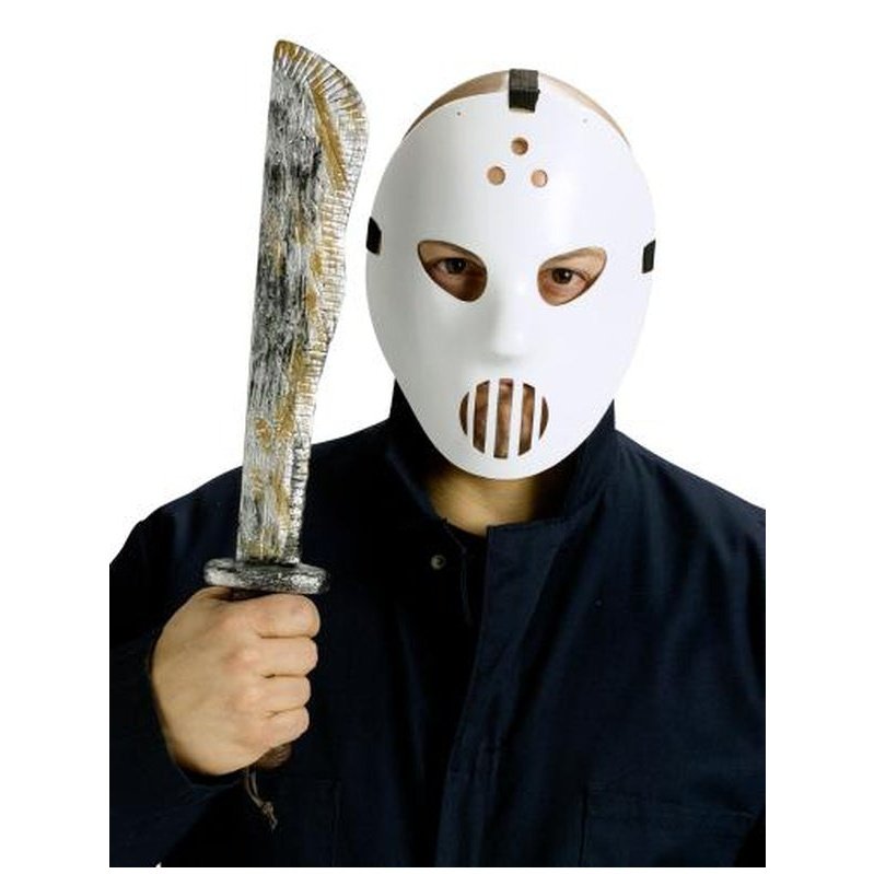 Hockey Mask And Machete Set - Jokers Costume Mega Store