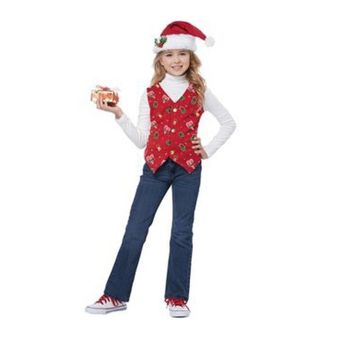 Holiday Vest Child Costume (Red) - Jokers Costume Mega Store
