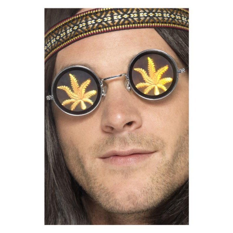 Holographic Marijuana Glasses - Jokers Costume Mega Store