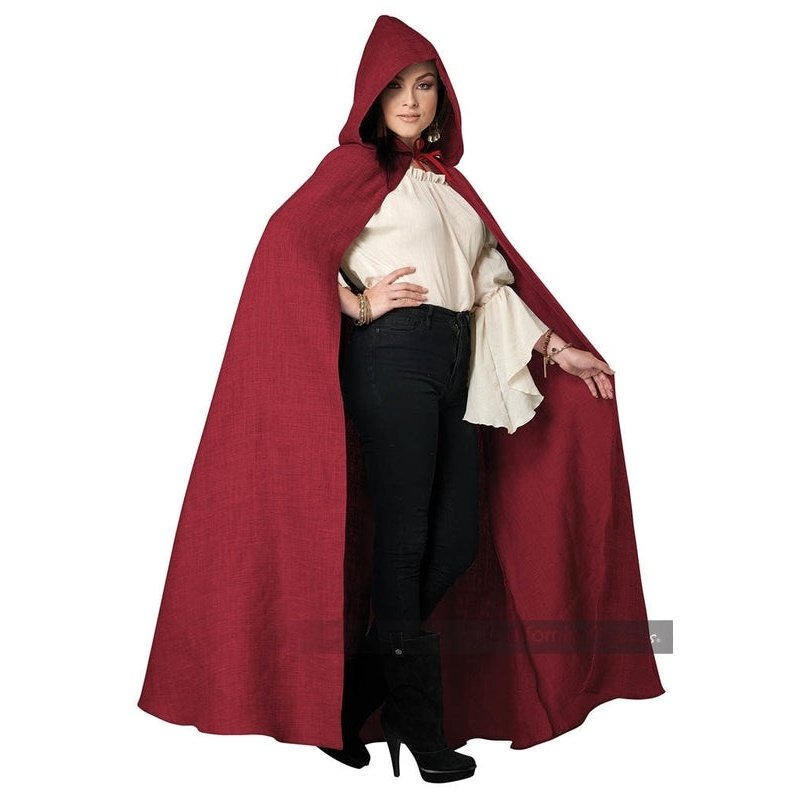 Hooded Cloak Renaissance Adult Costume - Jokers Costume Mega Store