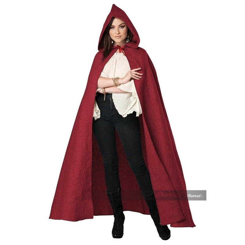 Hooded Cloak Renaissance Adult Costume - Jokers Costume Mega Store