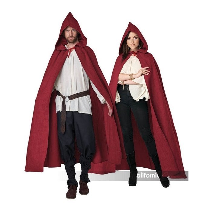 Hooded Cloak Renaissance Adult Costume - Jokers Costume Mega Store