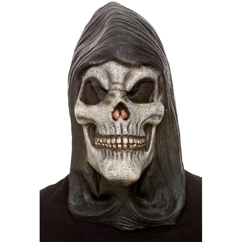 Hooded Skeleton Latex Mask - Jokers Costume Mega Store