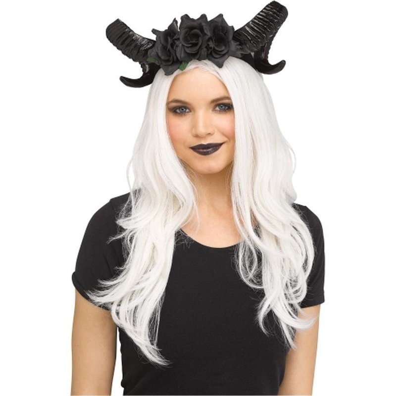 Horn Flower Headpiece Black - Jokers Costume Mega Store