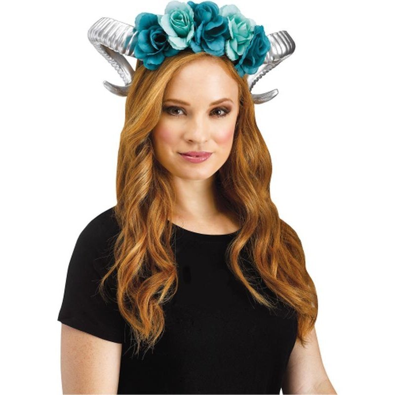 Horn Flower Headpiece Silver - Jokers Costume Mega Store