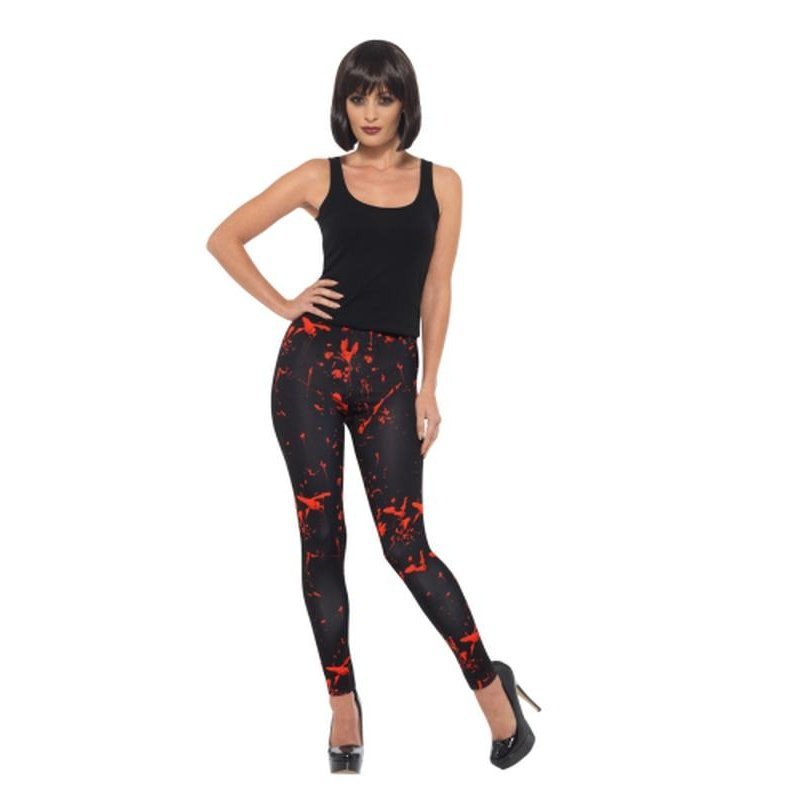 Horror Leggings, Black And Red - Jokers Costume Mega Store