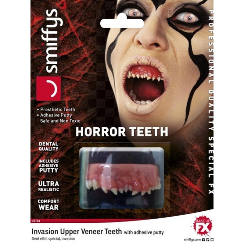 Horror Teeth, Invasion, White - Jokers Costume Mega Store