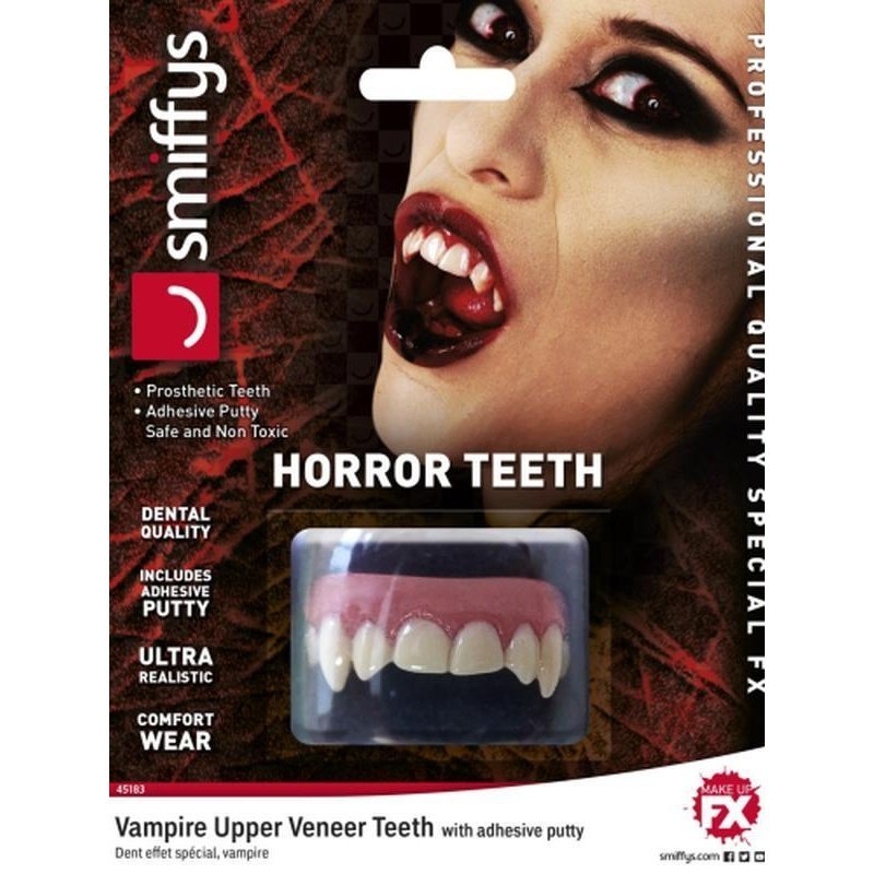 Horror Teeth, Vampire, White - Jokers Costume Mega Store