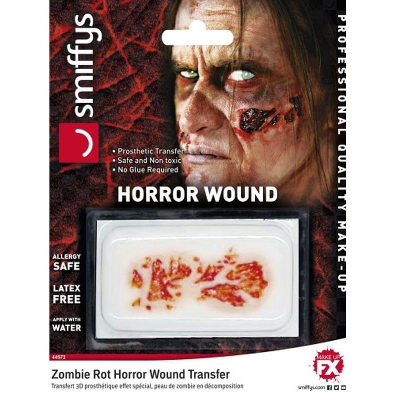 Horror Wound Transfer, Zombie Rot - Jokers Costume Mega Store