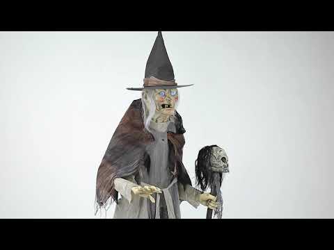 6' Lunging Witch With Digit Eye Animated Prop