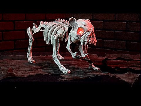 Animated Barking Skeleton Dog