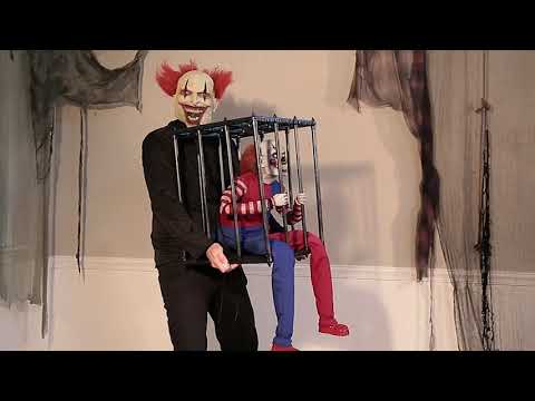 Animated Caged Clown Walk Around Costume