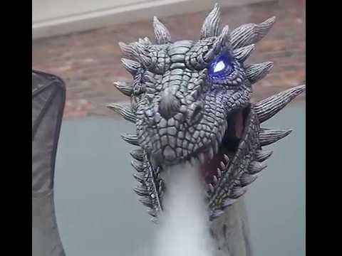 7' Winter Dragon Animated Prop