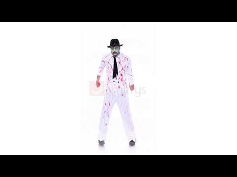 Zombie Gangster Costume, White