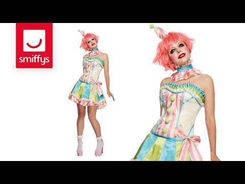 Fever Deluxe Vintage Clown Costume, With Corset