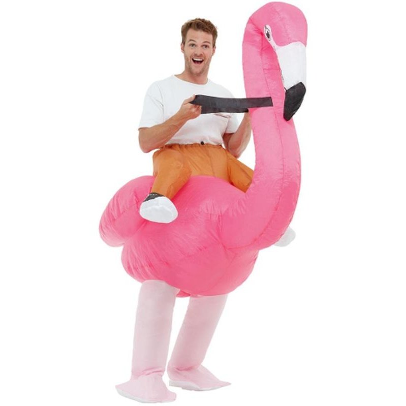 Inflatable Ride Em Flamingo Costume - Jokers Costume Mega Store