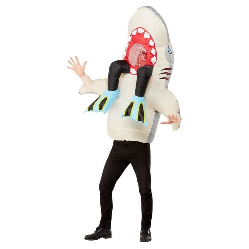 Inflatable Shark & Diver Costume, Grey - Jokers Costume Mega Store