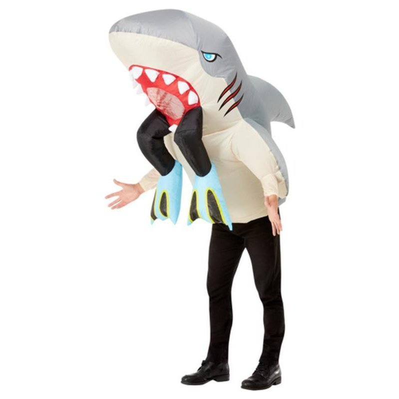 Inflatable Shark & Diver Costume, Grey - Jokers Costume Mega Store