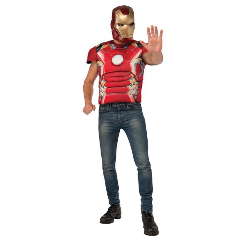 Iron Man Avengers 2 Costume Top Size Xl - Jokers Costume Mega Store