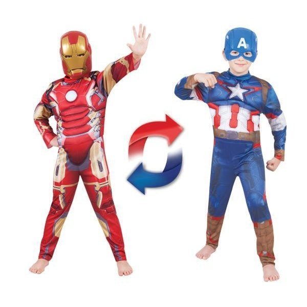 Iron Man To Capt America Aaou Deluxe Rev - Size 4- - Jokers Costume Mega Store