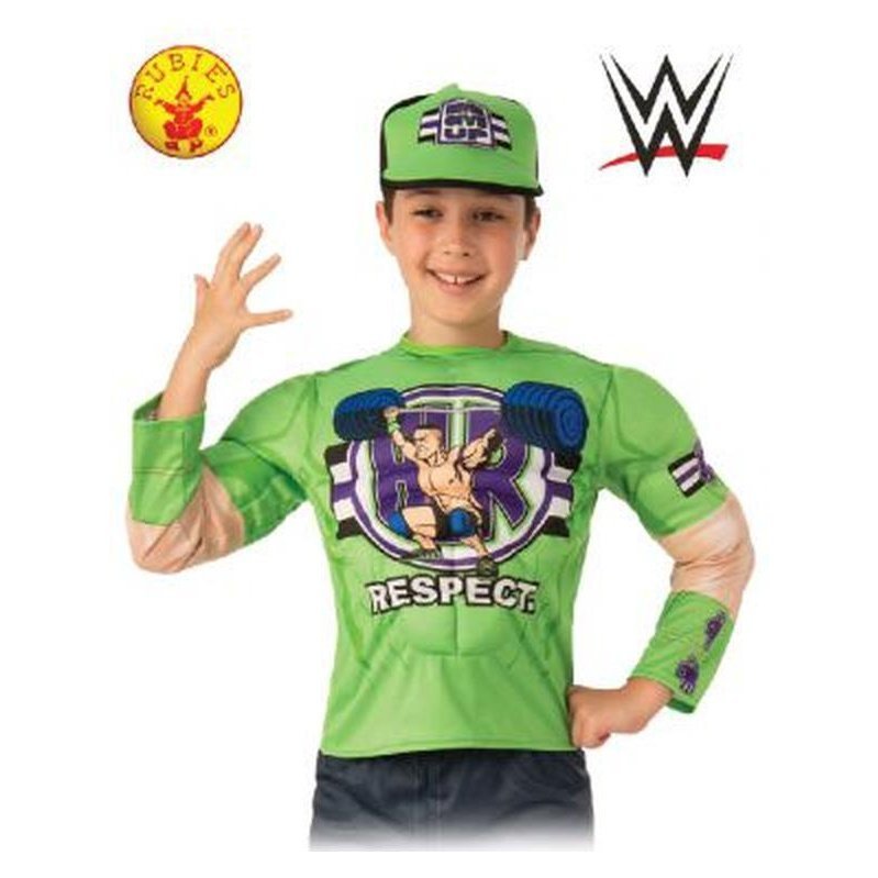 John Cena Costume Top And Hat Child 6+ - Jokers Costume Mega Store