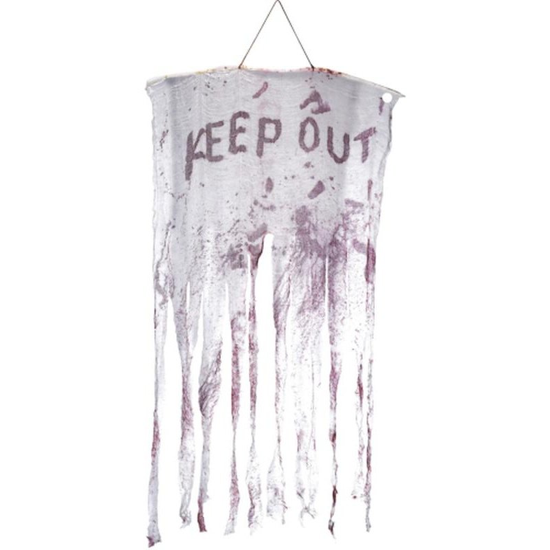 Keep Out Bloody Hanging Decoration - Jokers Costume Mega Store