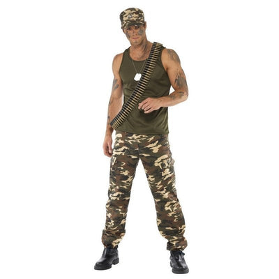 Khaki Camo Deluxe Costume, Male - Jokers Costume Mega Store