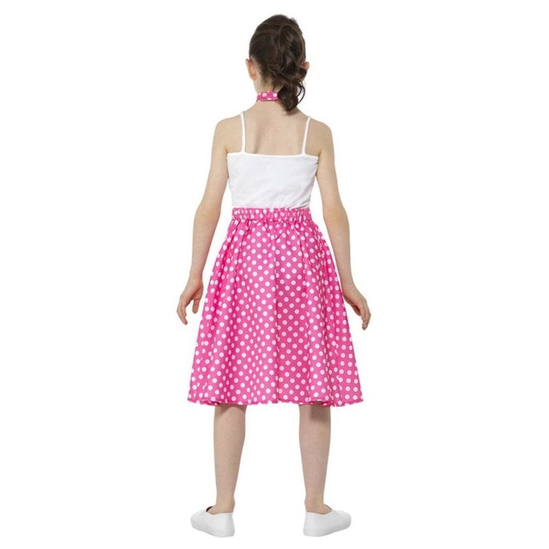 Kids 50s Polka Dot Skirt, Pink - Jokers Costume Mega Store