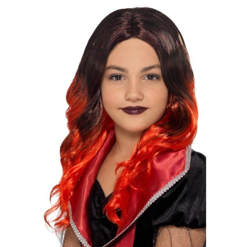 Kids Witch Wig, Black & Red - Jokers Costume Mega Store