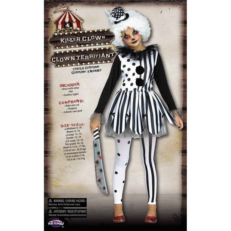 Killer Clown Girls Costume - Jokers Costume Mega Store