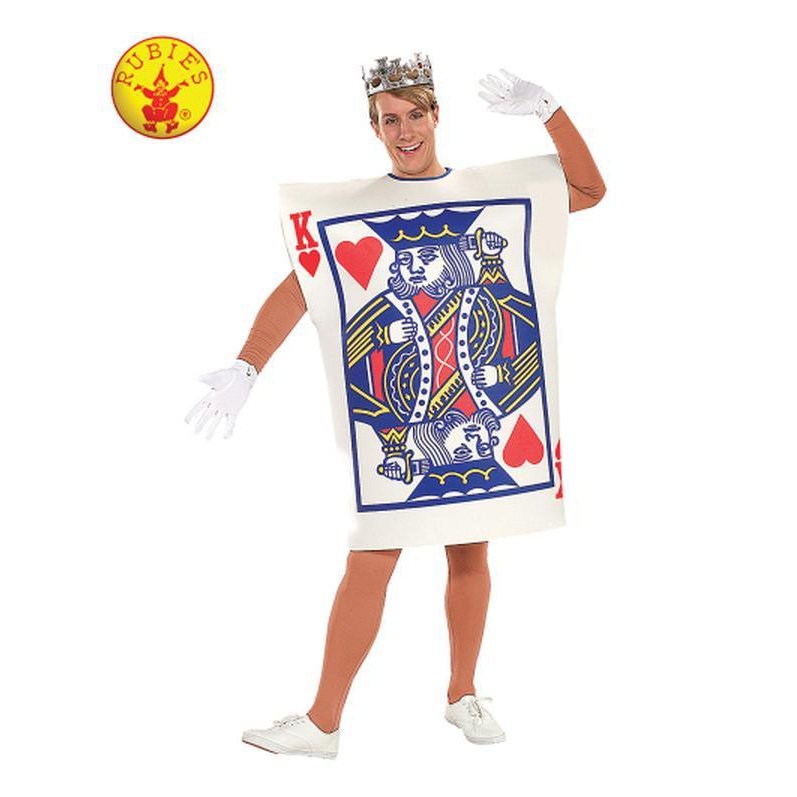 King Of Hearts Playing Card Costume Size Std - Jokers Costume Mega Store