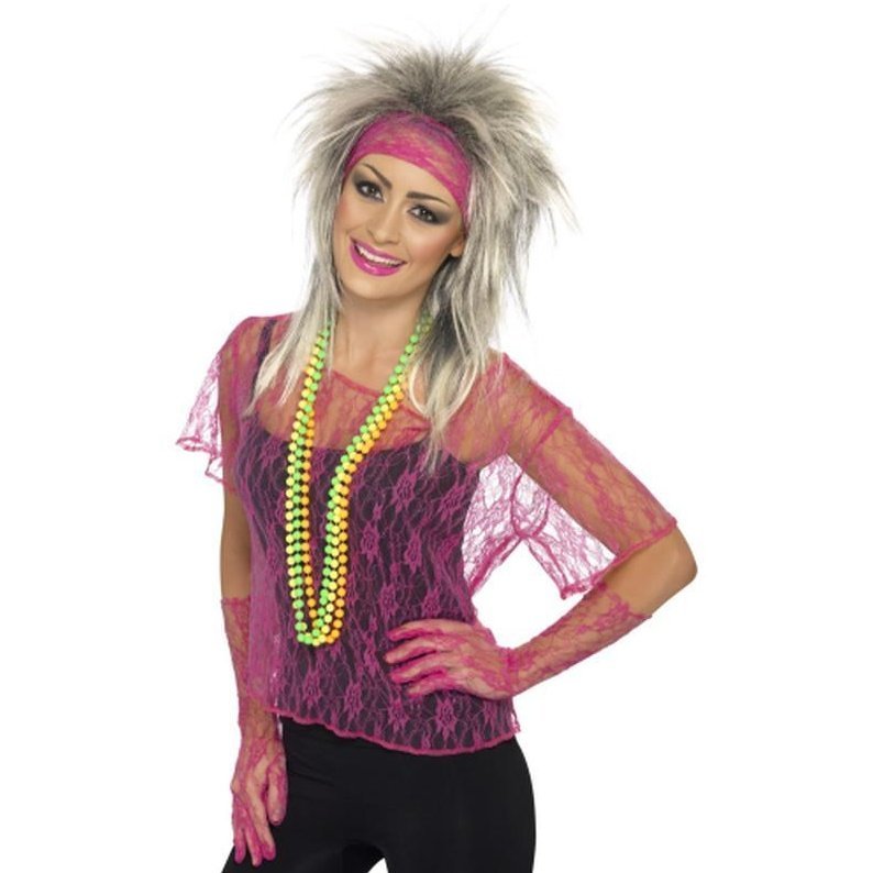 Lace Net Vest, Gloves & Headband - Jokers Costume Mega Store