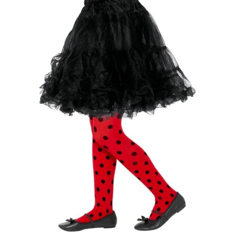 Ladybird Spot Tights, Childs - Jokers Costume Mega Store